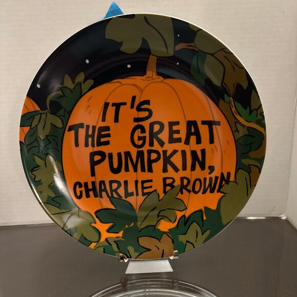 Peanuts It’s The Great Pumpkin Charlie Brown Ceramic Plate 2025 10.5” Choose Qty - Picture 1 of 4